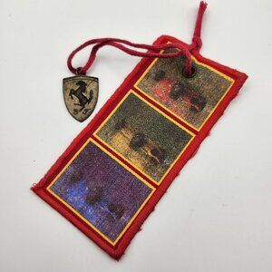 Ferrari Premium Collection Cloth Tag With Antique Brass Finish Shield